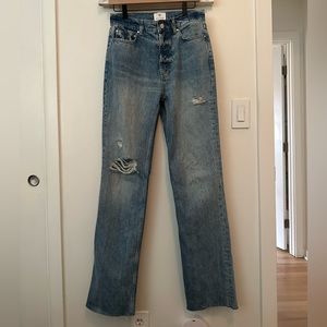 ANINE BING Olsen Jean in Destructed Lake Indigo